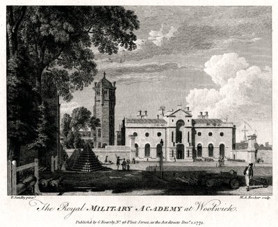 Royal Military Academy i Woolwich, London, 1775 af Michael Angelo Rooker