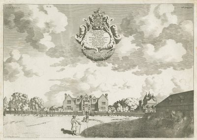 Bentley Hall: kobberpladegravering, [1686] (tryk) af Michael Burghers