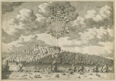 Dudley Castle: kobberpladegravering, nd [1653-1686] af Michael Burghers