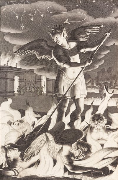 Illustration til John Miltons Paradise Lost, 1688. af Michael Burghers