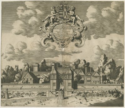 Sandon Hall: gravering, nd [1653-1686] (tryk) af Michael Burghers