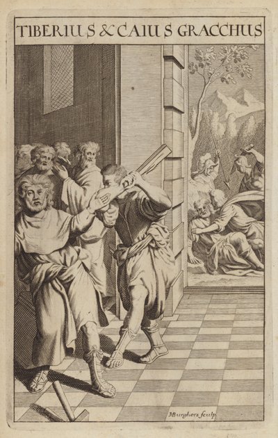 Tiberius og Caius Gracchus, romerske politikere af Michael Burghers