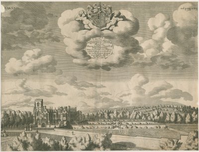 Trentham Hall: gravering, nd [1686] af Michael Burghers