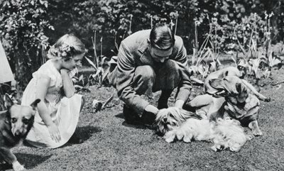 Kong George VI og prinsesse Margaret Rose, 1937. af Michael Chance