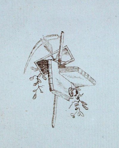 Tegning fra Michael Faradays scrapbog (pen & blæk på papir) af Michael Faraday