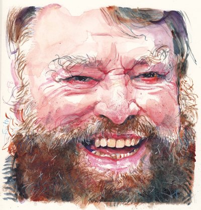 Brian Blessed (akvarelli) af Michael Frith