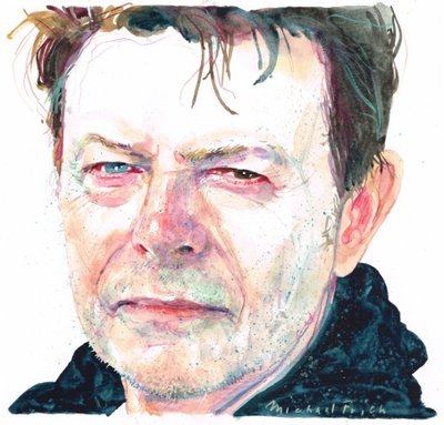David Bowie (akvarel) af Michael Frith
