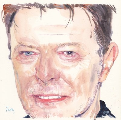 David Bowie (akvarel) af Michael Frith
