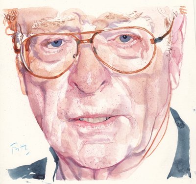 Michael Caine (akvarel) af Michael Frith