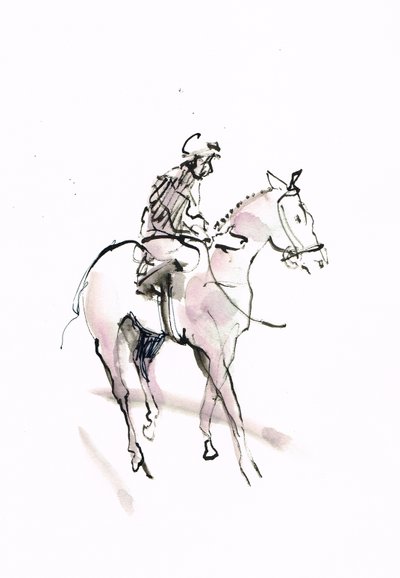 Uden titel, 2018 (akvarel på papir) af Michael Frith