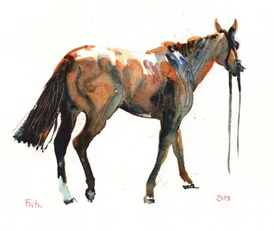 Nimetön, 2018 (akvarelli paperille) af Michael Frith