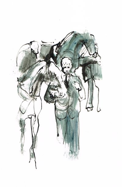 Uden titel, 2018 (akvarel på papir) af Michael Frith