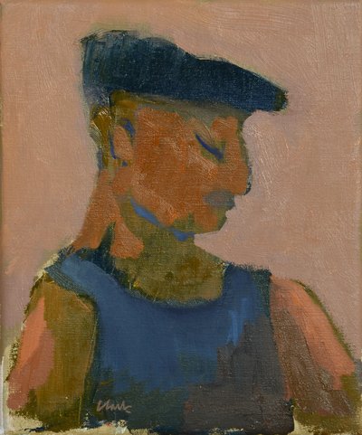 Dapper Man, Market Day, 2016 (olie på linned) af Michael G. Clark