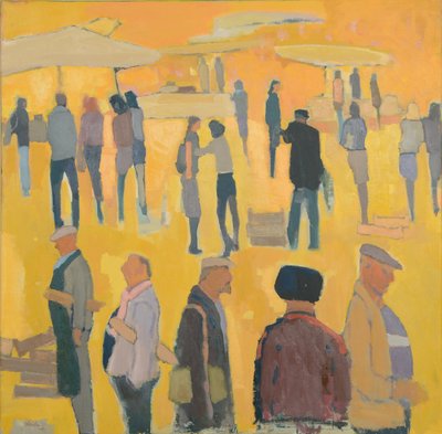 Markedsdag, 2017 (olie på linned) af Michael G. Clark