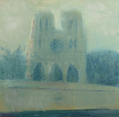 Notre Dame, Paris, 2016 (olie på linned) af Michael G. Clark