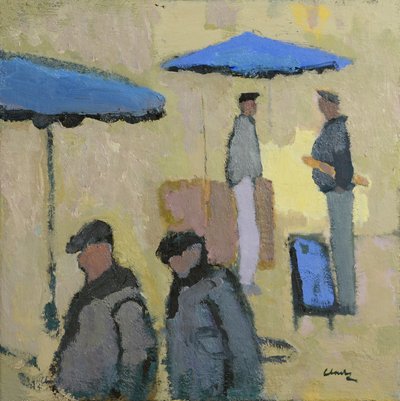 Tirsdag er markedsdag, 2016 (olie på linned) af Michael G. Clark