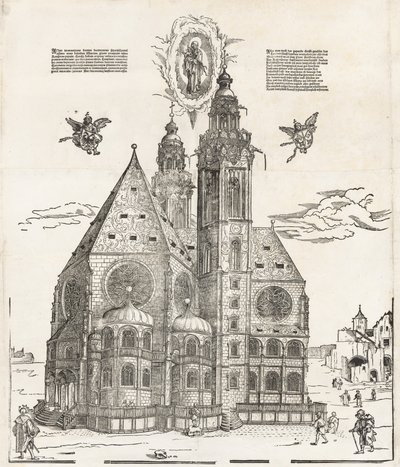 Den smukke jomfrus nye kirke i Regensburg af Michael Ostendorfer