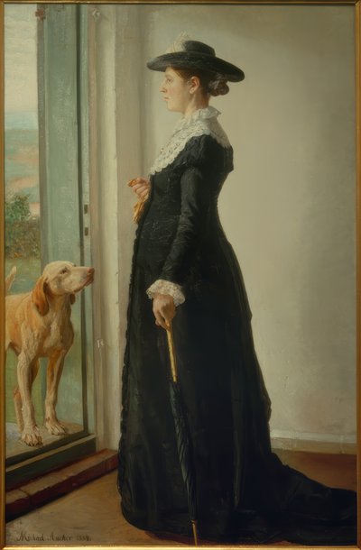 Portræt af min kone. Maleren Anna Ancher af Michael Peter Ancher