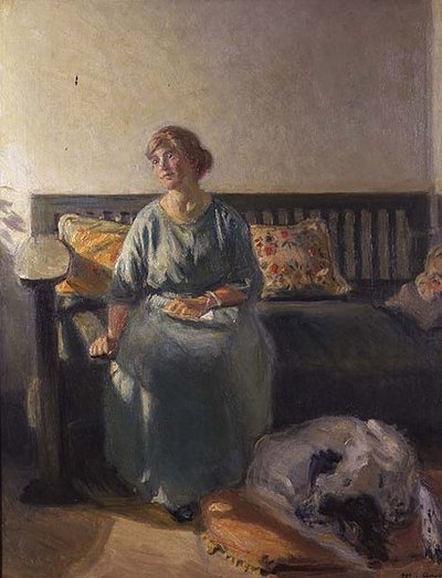Portræt af Helga, Kunstnerens Datter af Michael Peter Ancher