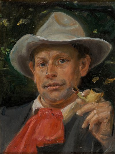 Portrait of Martin Andersen Nexø af Michael Peter Ancher
