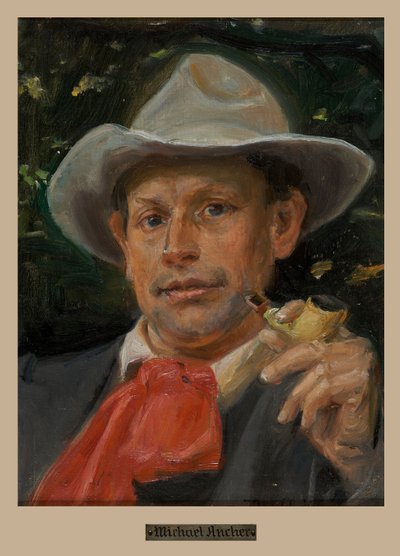Portrait of Martin Andersen Nexø af Michael Peter Ancher