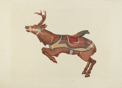 Karrusel rensdyr, ca. 1939. af Michael Riccitelli