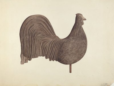 Rooster Weather Vane, sandsynligvis 1940. af Michael Riccitelli