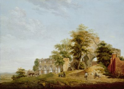 Ruinerne af Buildwas Abbey, 1770 af Michael Rooker