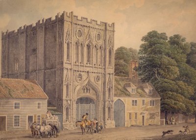 Den vestlige front af Abbey Gate, Bury St. Edmunds, 1788-1801 af Michael Rooker