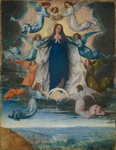 Jomfruens antagelse, ca. 1500. af Michael Sittow