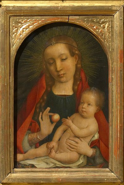 Jomfruen og barnet, ca 1485. af Michael Sittow