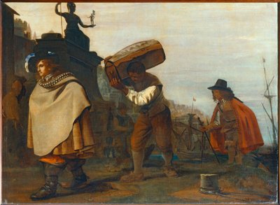 En herre ankommer til en sydlig havn ... af Michael Sweerts