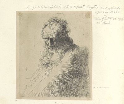 Buste van een old man met baard Samling af 85 originale tryk (serietitel) af Michael Willmann (attributed to)