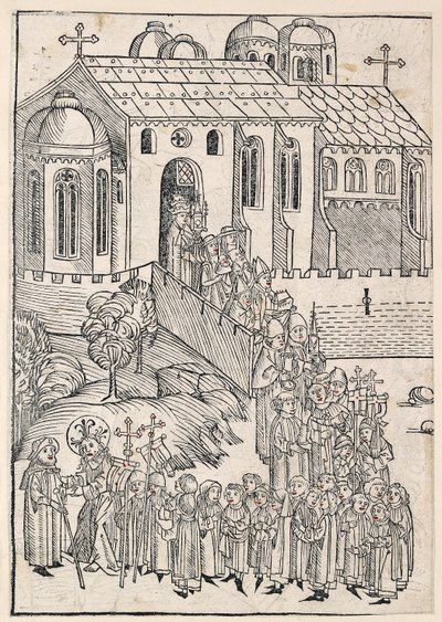 Kristus hilser en pilgrim, c1491 af Michael Wolgemut