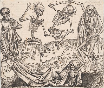 Dødedansen fra Schedels Chronicle of the World af Michael Wolgemut