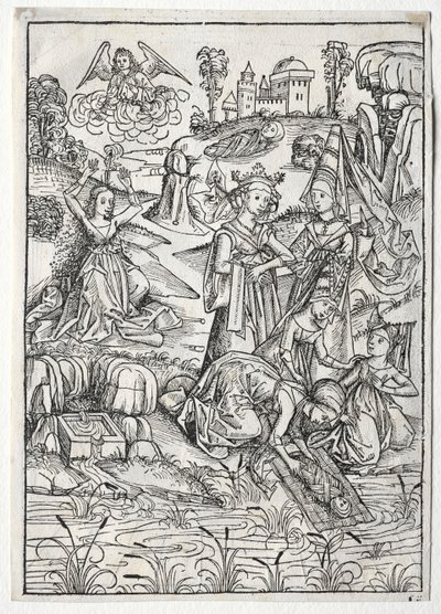 Der Schatzbehalter: Moses fundet af faraos datter (recto) af Michael Wolgemut