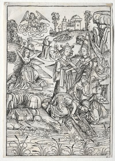Der Schatz Behalten: Moses fundet af Faraos datter recto, 1491. af Michael Wolgemut