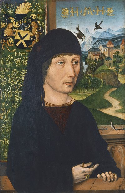 Portræt af Levinus Memminger, ca 1485 af Michael Wolgemut