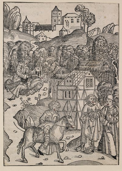 Anden del af lignelsen om den barmhjertige samaritaner, c1491 af Michael Wolgemut