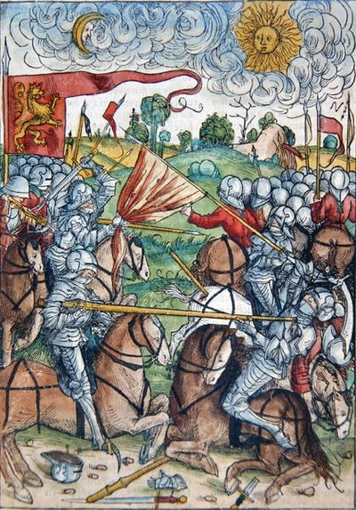 Slaget ved Gibeon og solen og månen, der står stille efter anmodning fra Joshua, fra 