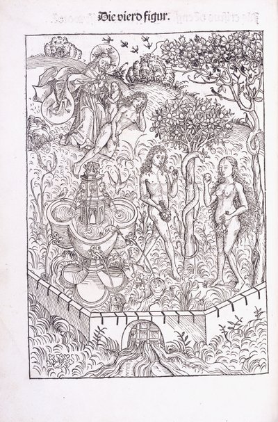 Adam og Eva i Edens have, 1491 af Michael Wolgemuth