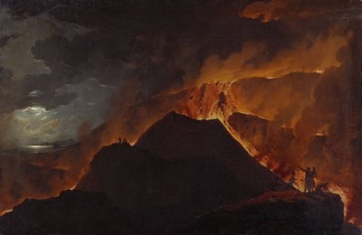 Neoklassicisme: Vesuv-bjergets udbrud af Michael Wutky (1739-1822) af Michael Wutky