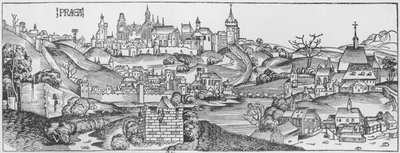 Udsigt over Prag, illustration fra 