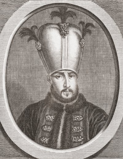 Ahmed III, Sultan fra Det Osmanniske Rige af Michael van der Gucht