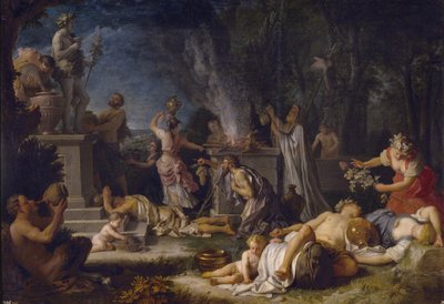 Offeret til Bacchus, 1720 af Michel-Ange Houasse