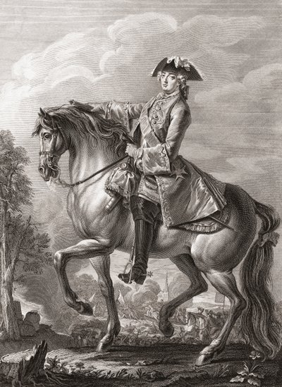 Kong Ludvig XV af Frankrig, rytterportræt. af Michel Aubert