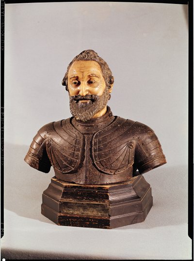 Buste af Henri IV (1553-1610) (voks og sten) af Michel Bourdin
