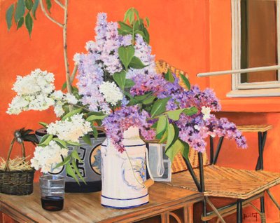 Les Lilas, 2013 (olie på lærred) af Michel Bultet