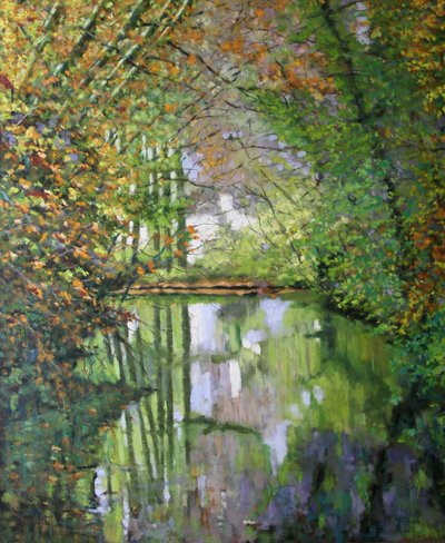 Udsigt over Essonne-floden, af Michel Bultet