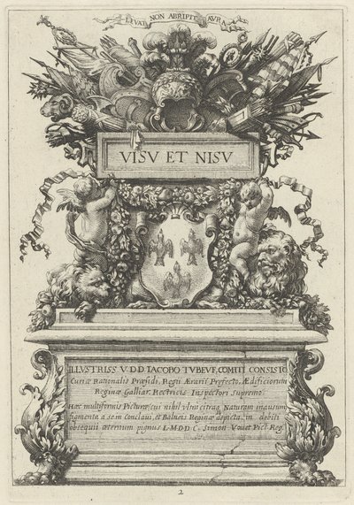 Frontispice af Michel Dorigny, after Simon Vouet